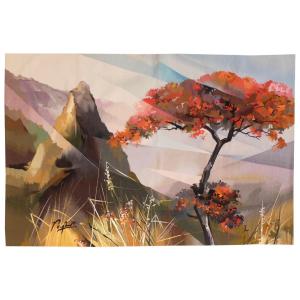 Raymond Poulet - Landscape Au Flamboyant - Aubusson Tapestry