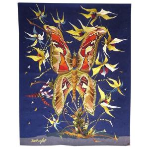 Edmond Dubrunfaut - Butterfly - Aubusson Tapestry