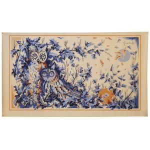 Elie Grekoff - Two Owls - Tapestry Design