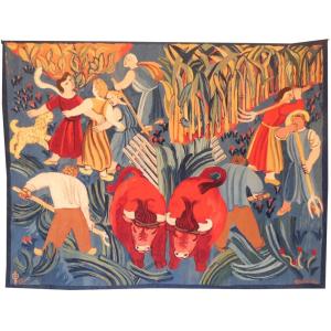 Maurice Savin - The Oxen - Tapestry
