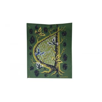 Jean Picart The Sweet - Small Harp Of Wood - Aubusson Tapestry