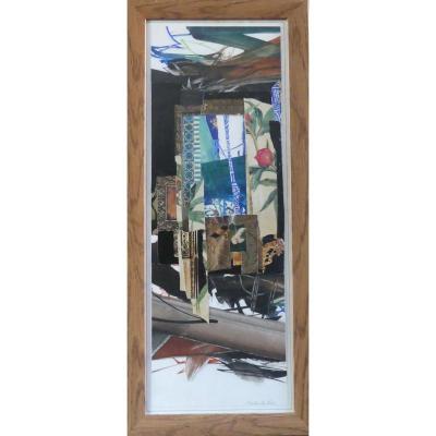 Jean-rené Sautour-gaillard - Light Objects - Watercolor And Tapestry Collage - Model