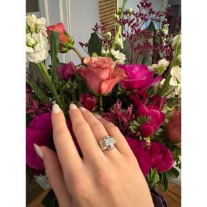 Gold And Diamond "tank" Ring 