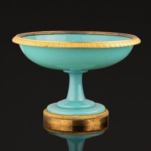 Large Opaline And Gilt Bronze Cup