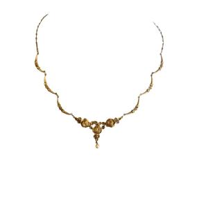 Art Nouveau Gold Collar Necklace 