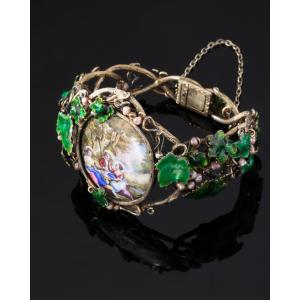 Frederic Jules Rudolphi: Important Vermeil And Enamel Bracelet