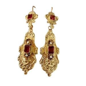 Pair Of Napoleon III Period Earrings