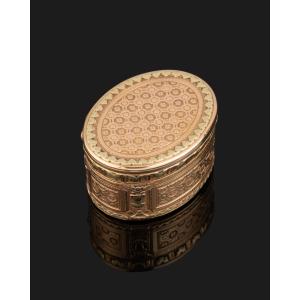 Gold Snuffbox By René-antoine Bailleul, Louis XVI Period