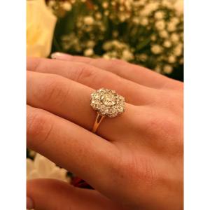 Pompadour Ring In Gold And Diamonds 