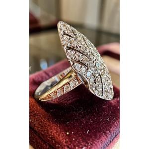 Marquise Ring In Gold And Diamonds Circa 1930