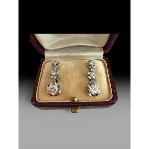 Pair Of Gold And Diamond Dormeuses