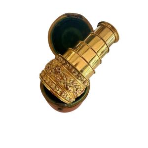 French Restauration Period Lorgnette In Colored Gold