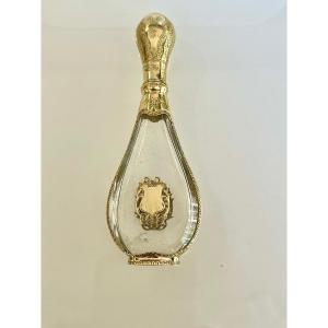 Perfume Bottle In Crystal And Gold XIXth Century