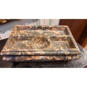Louis XIV Marble Inkwell