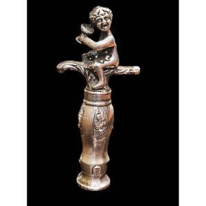 Bacchus Silver Corkscrew, 19th Century