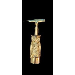 Gold-plated Owl Corkscrew