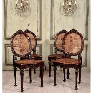 Suite Of 4 Italian Work Chairs Eighteenth Time