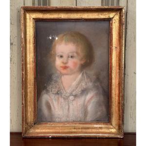18th Century School, Pastel Portrait Of A Child Signed And Dated 1789