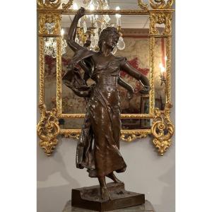 Important Bronze Sculpture Flower Festival By Alexandre Levasseur 19th Century