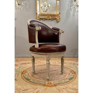 Louis XVI Period Swivel Office Chair With Rolling Bearings, Circa 1780