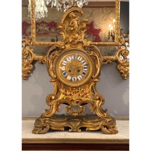 Important Louis XV Style Gilt Bronze Cartel Circa 1880