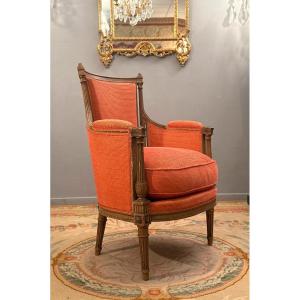 Louis XVI Period Lacquered Wood Bergère, Circa 1780