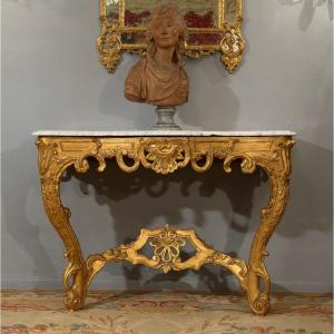 Louis XV Period Giltwood Wall Console, Circa 1750