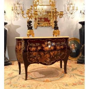 Louis XV Style Lacquered Commode, Circa 1950