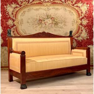 Att. To Jacob, Empire Period Mahogany Sofa Bench, Circa 1810