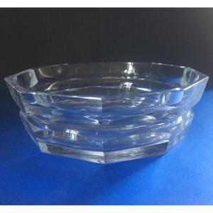Important Crystal Bowl - Harcourt Abysse Model Signed Baccarat.