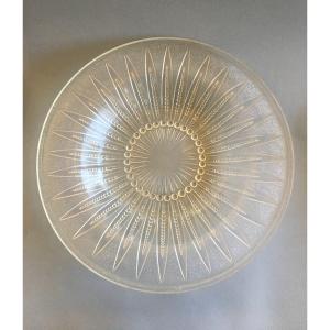 Molded Pressed Glass Cup Signed Etling -france.