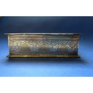 Large Damascene Box Persian  Work Early XXth Century