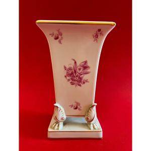 Herrend Hungary Hand-painted Porcelain Vase - 1960s