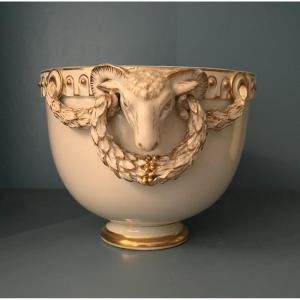 Pair Of Bowls In White Porcelain And Gold From Meissen Marcolini Period XVIIIth Century