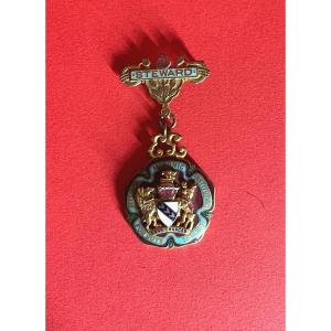 British Masonic Medal Of Office (grand Lodge Of Great Britain), 1945.