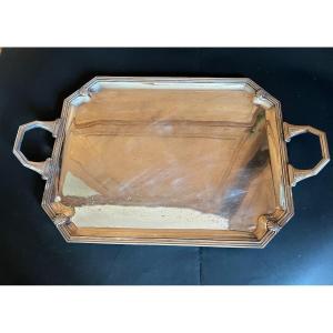 Silver Metal Tray By Galvanimétrie 1930/40 Origin France.