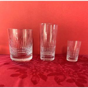 10 Baccarat Cocktail Glasses (tanks) Nancy Model + Ice Bucket (+1 Liquor Glass Offered)