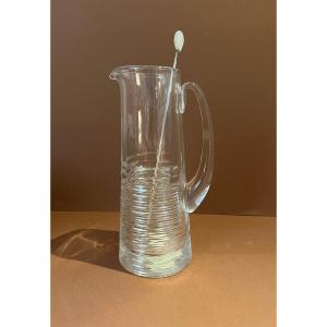 Crystal Carafe "martini Jug" And Its Moser Design Jaspen Conran In Its Original Box 