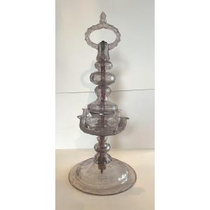 Large Oil Lamp (possibly For Religious Use..) Irish Work For The Turkish Market.