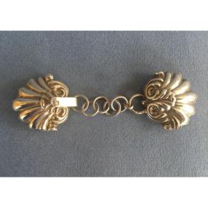 19th Century Silver Cape Buckles.