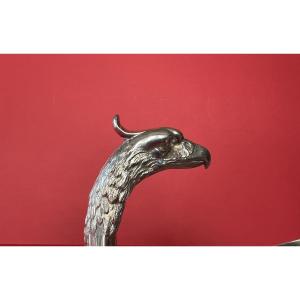 Malmaison Model Swan Sauceboat In Silver Metal