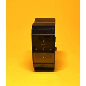 Rado Diastar High Tech Quartz Ceramic Watch, Jubilee Model, Black Steel Case And 4 Diamonds.