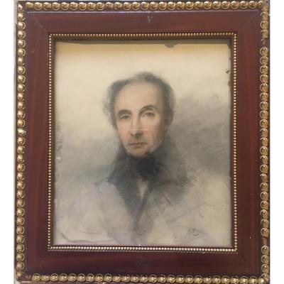 Portrait Of General Don Miguel De Alava, Pastel Monogrammed.