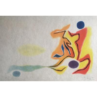 Gustave Singier  Print On Japanese Paper  Edition At 14 Copies (1974)