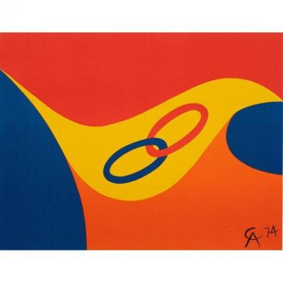 Alexander Calder Original Lithograph From 1974 "friendship"