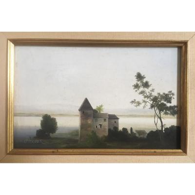 Arnold Toubeix "landscape" Oil On Wood