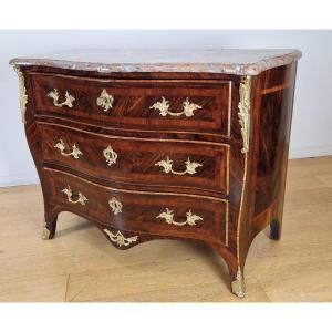 A Louis XV Chest Of Drawers Stamped Laurent-charles Birclet 18th-century.