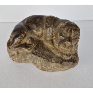 Marble Gothic Lion, Italia, Probably Ilano Late 14th Century.
