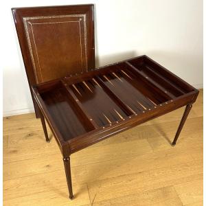 A Louis XVI Mahogany Tric-trac Table Forming A Desk Lat 18th Century 