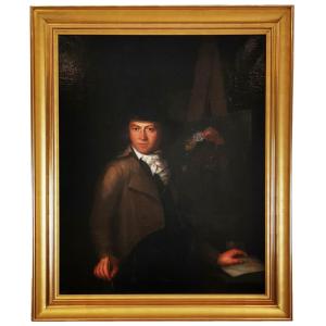 Important Portrait Of A Young Artist - French School Of The 18th Century Circa 1770-1780